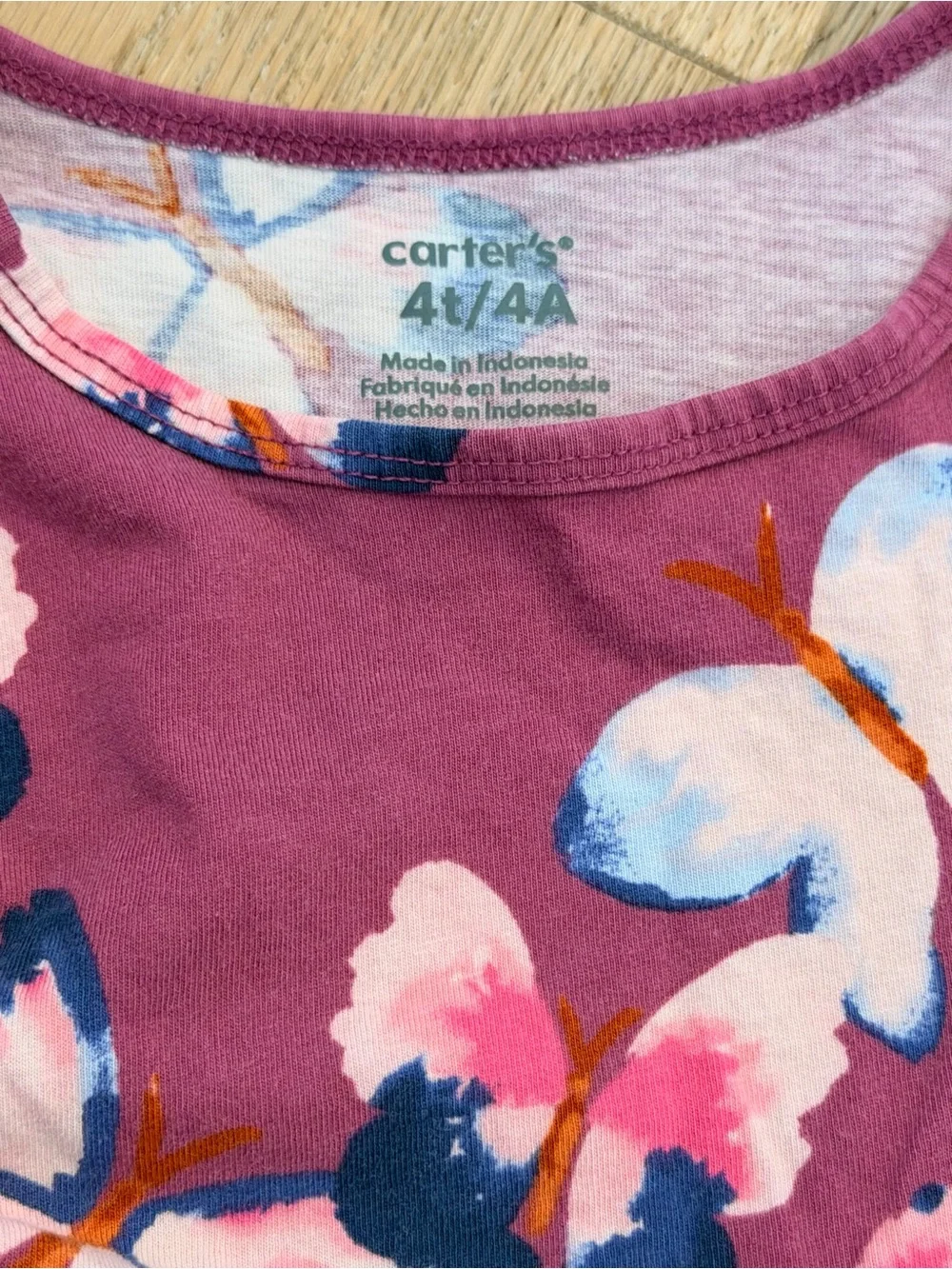 Carter’s Girls' Butterfly Print Long Sleeve Dress